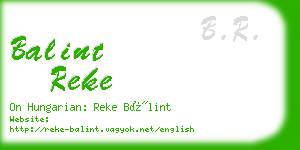 balint reke business card